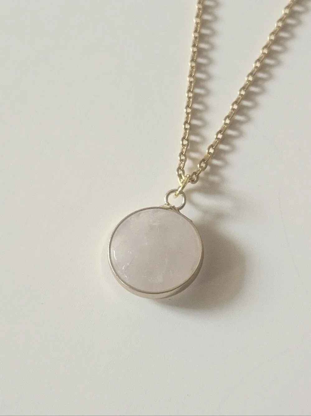 Rose Quartz Gold-plated Necklace